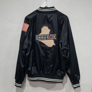 Vintage Military Varsity Jacket "Operation Iraqi Freedom Veteran" Size L